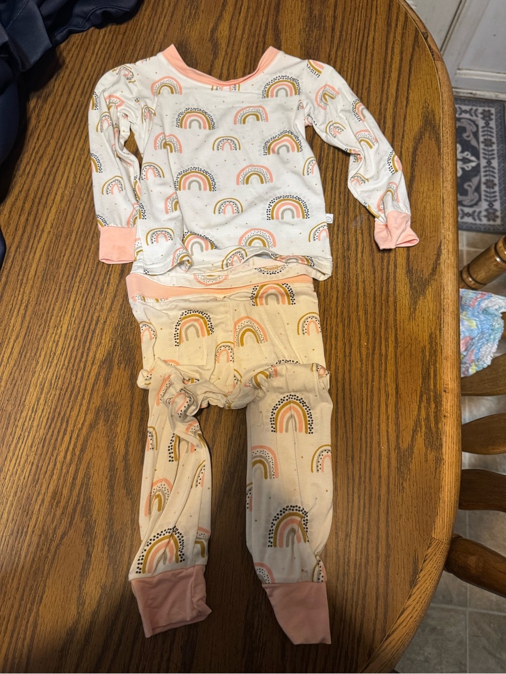 bamboo Rainbow Print Pajama Set